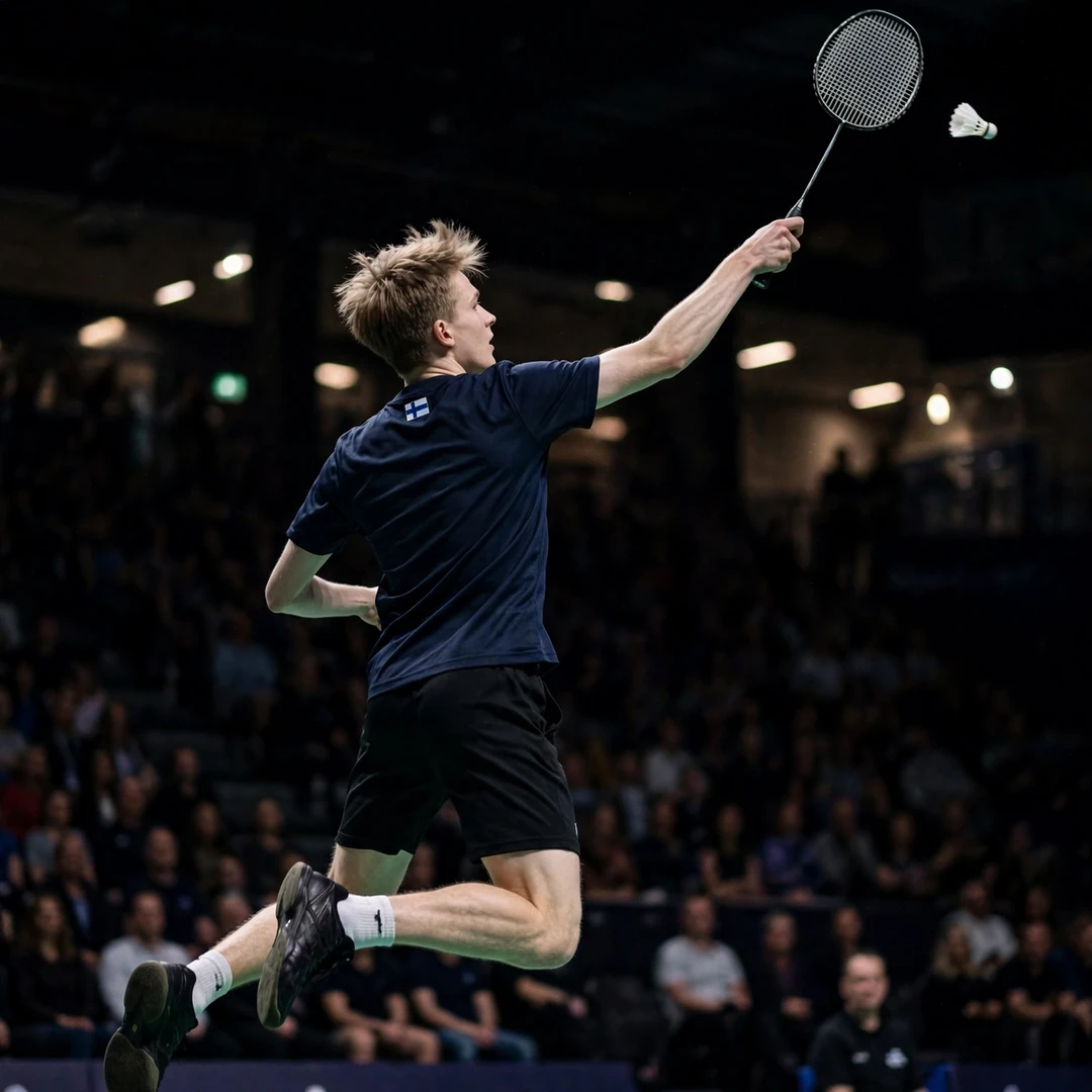 Joakim Oldorff hitting a jump smash (AI-generated) Joakim Oldorff hitting a jump smash (AI-generated)