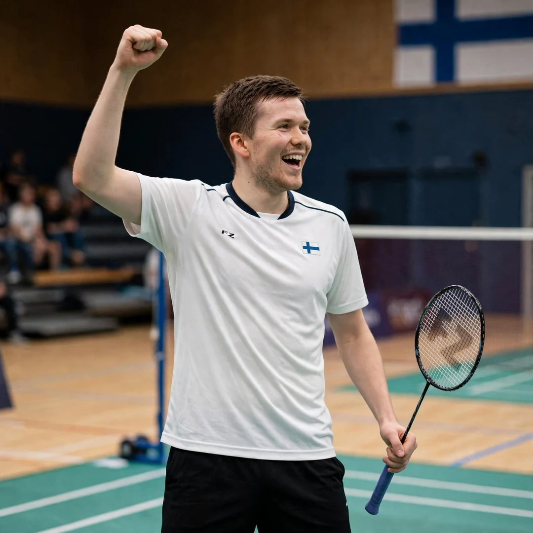 Kalle Koljonen celebrating a victory (AI-generated) Kalle Koljonen celebrating a victory (AI-generated)