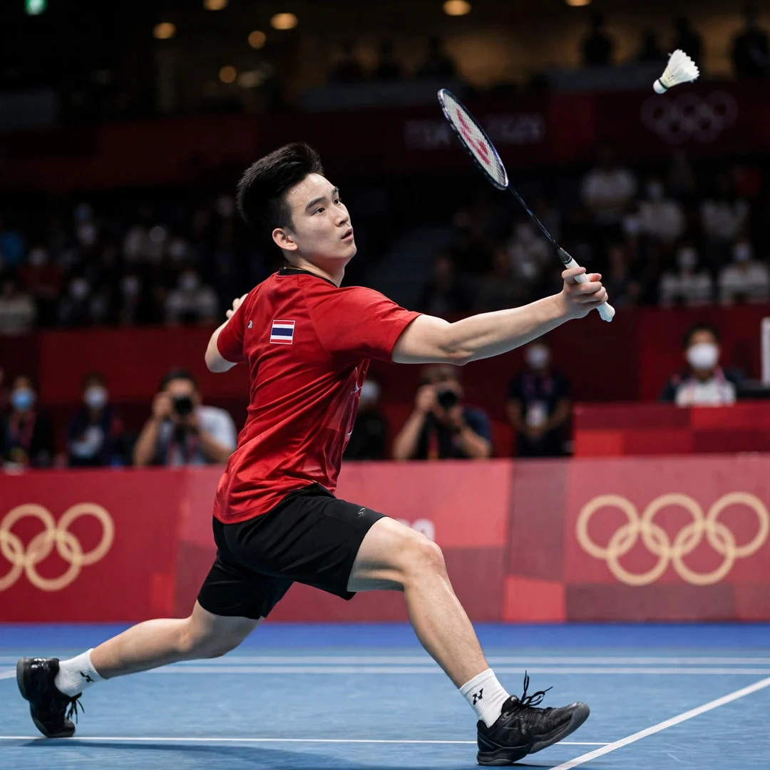Kantaphon Wangcharoen Kantaphon Wangcharoen playing at the Tokyo 2020 Olympic Games (AI-generated)