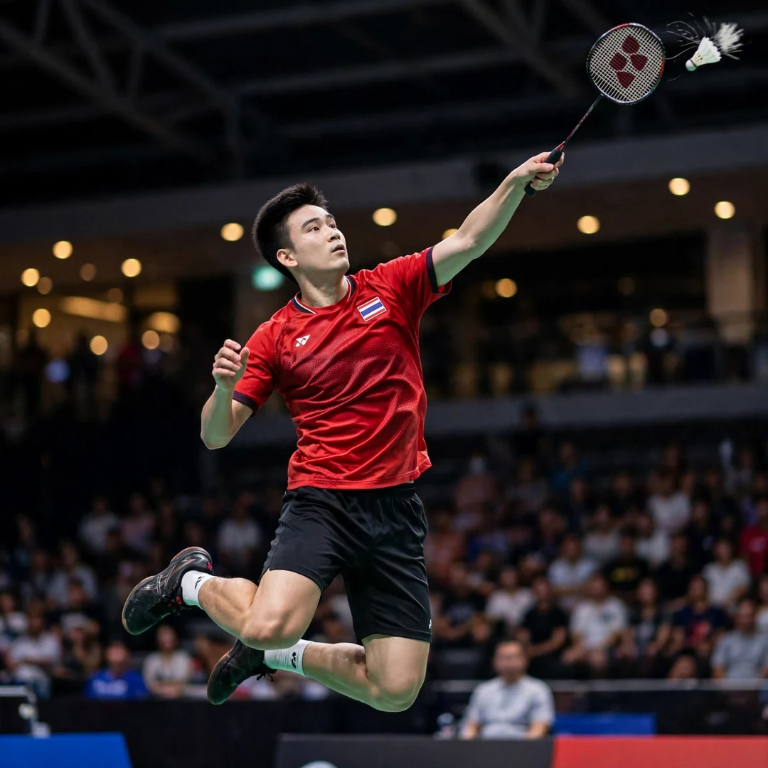 Kantaphon Wangcharoen Kantaphon Wangcharoen hitting an explosive jump smash (AI-generated)