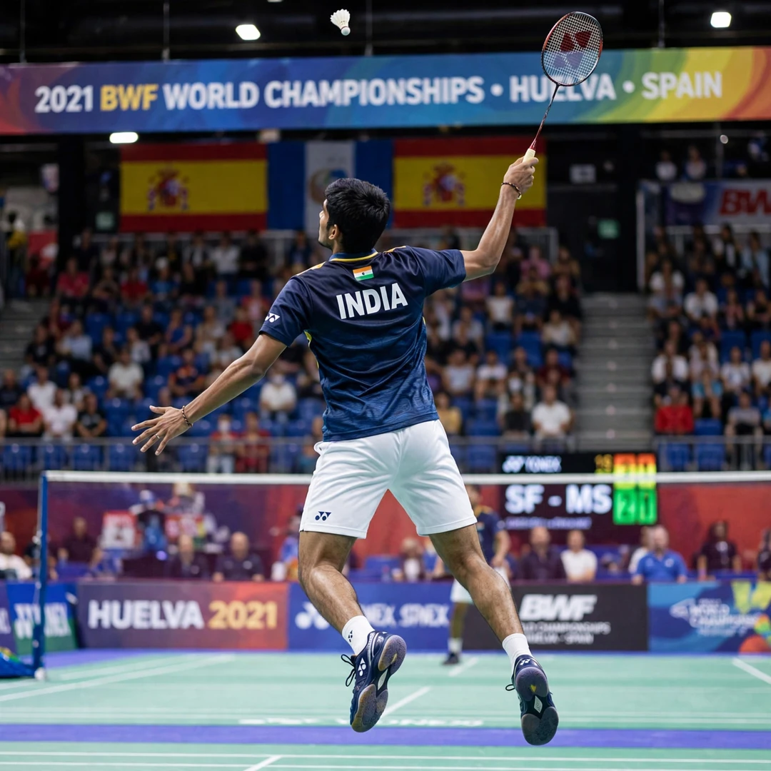 Kidambi Srikanth World Championships Kidambi Srikanth at the 2021 World Championships in Huelva (AI-generated)