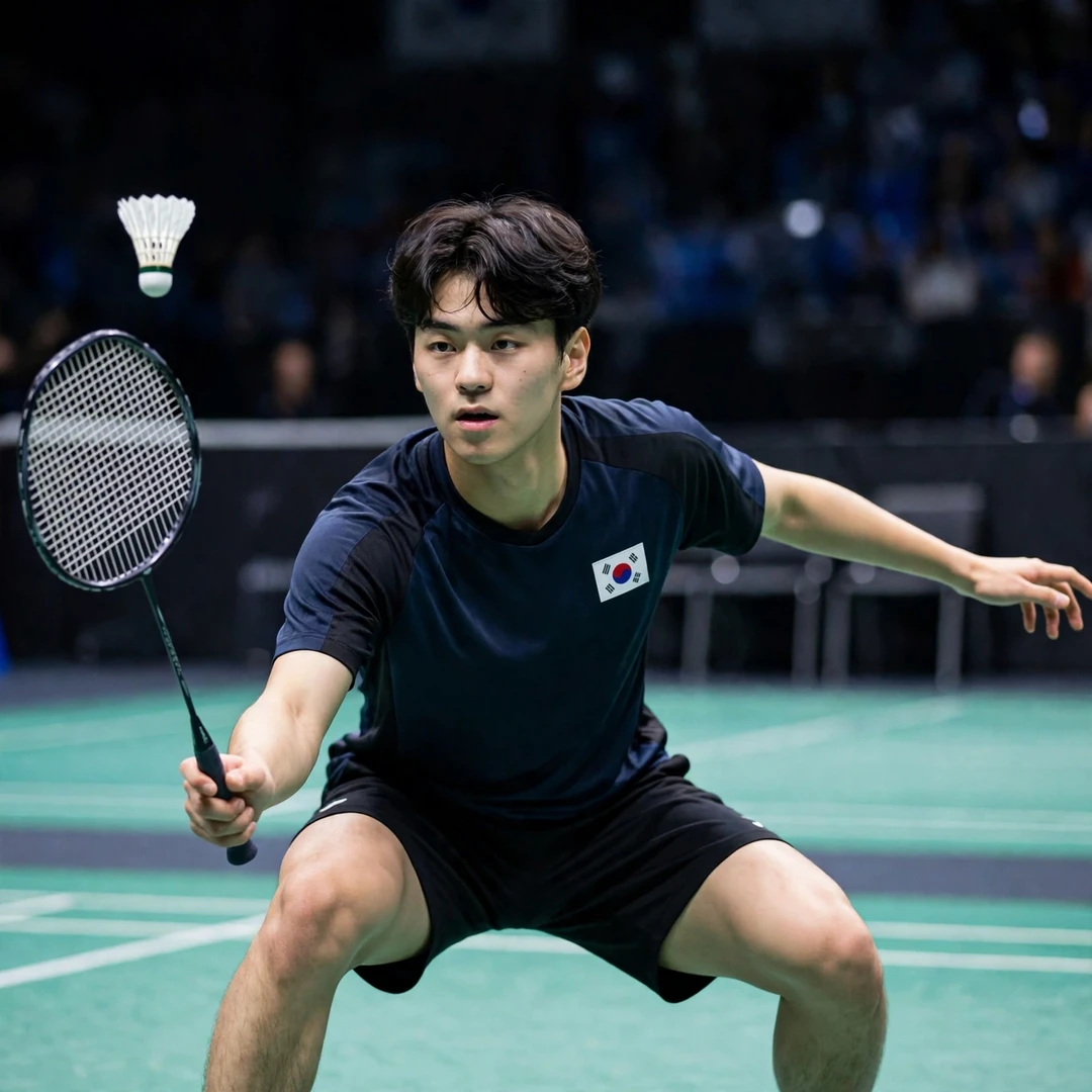 Kim Byung Jae in a low defensive crouch (AI-generated) Kim Byung Jae in a low defensive crouch (AI-generated)
