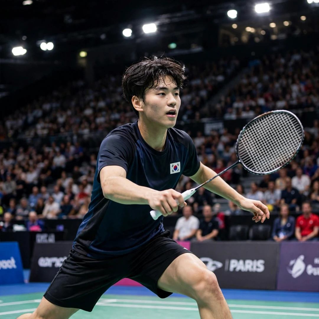 Kim Byung Jae playing at the World Championships in Paris (AI-generated) Kim Byung Jae playing at the World Championships in Paris (AI-generated)