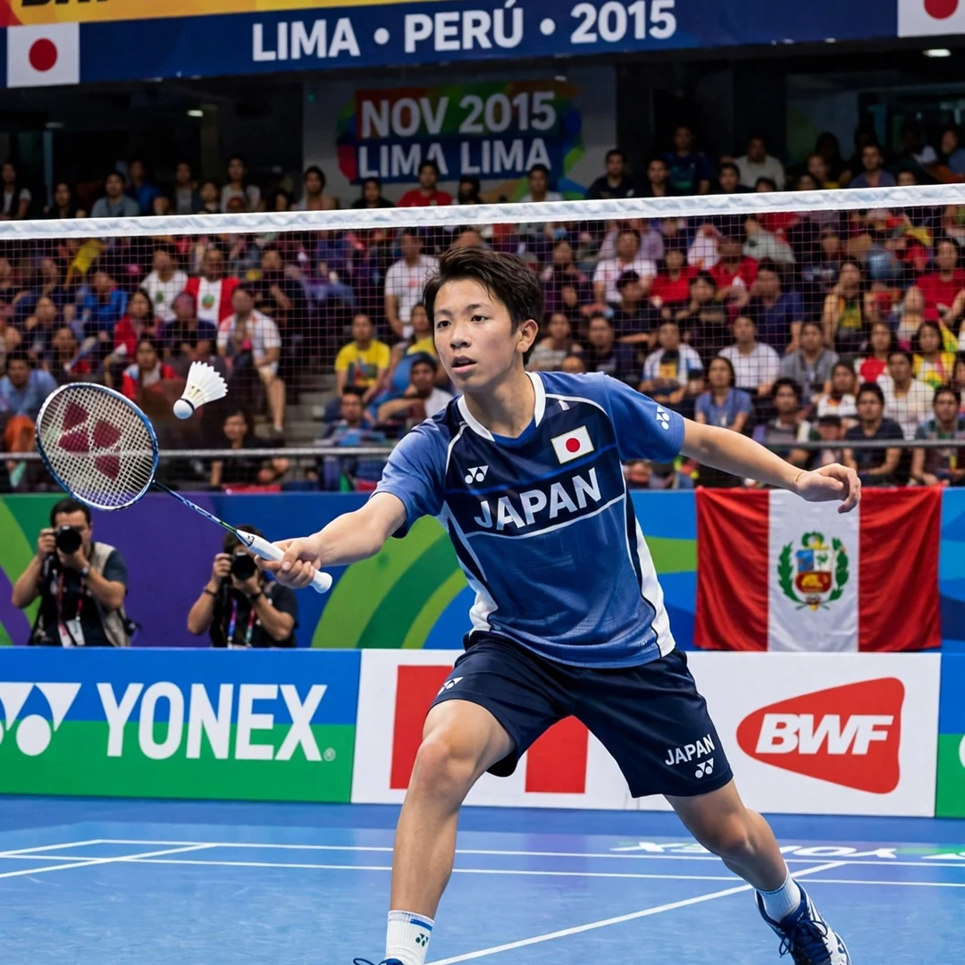 Young Koki Watanabe rising through the junior ranks in Lima Young Koki Watanabe at the 2015 World Junior Championships (AI-generated)