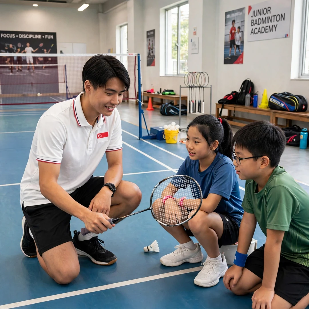 Lau Jun Hui Marcus sharing experience with young academy players (AI-generated) Lau Jun Hui Marcus sharing experience with young academy players (AI-generated)