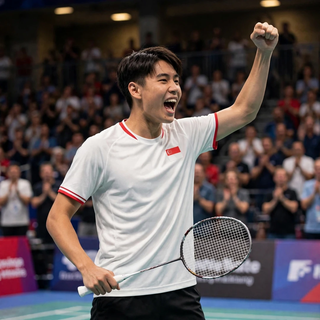 Lau Jun Hui Marcus celebrating a hard-earned victory (AI-generated) Lau Jun Hui Marcus celebrating a hard-earned victory (AI-generated)