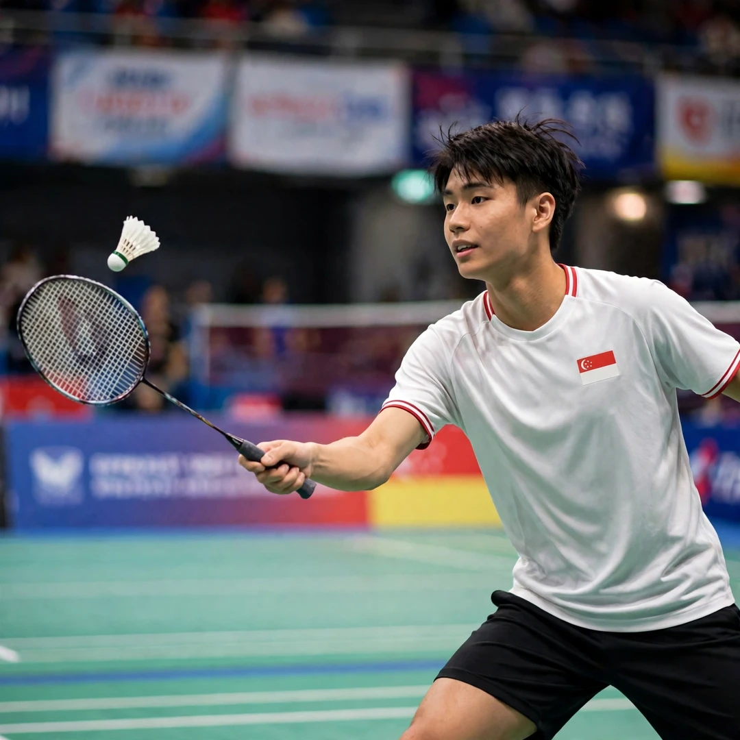 Lau Jun Hui Marcus in World Junior Championships action in Santander (AI-generated) Lau Jun Hui Marcus in World Junior Championships action in Santander (AI-generated)