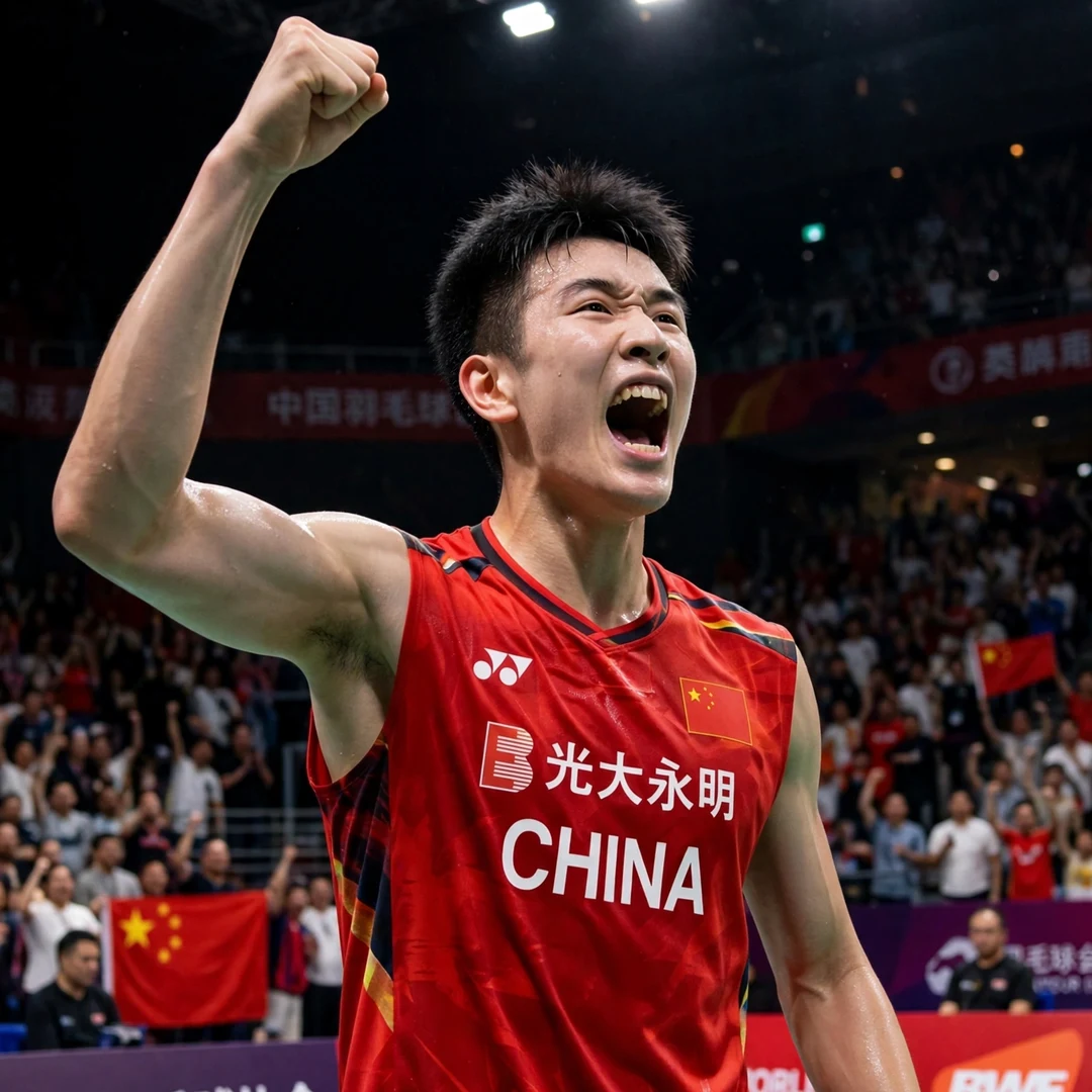 Li Shi Feng career-high world No. 3 ranking Li Shi Feng celebrating reaching world No. 3 (AI-generated)