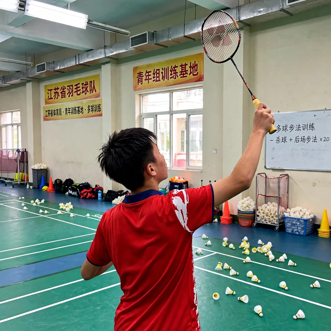 Lu Guangzu Jiangsu junior training Young Lu Guangzu training in the Jiangsu provincial team hall (AI-generated)