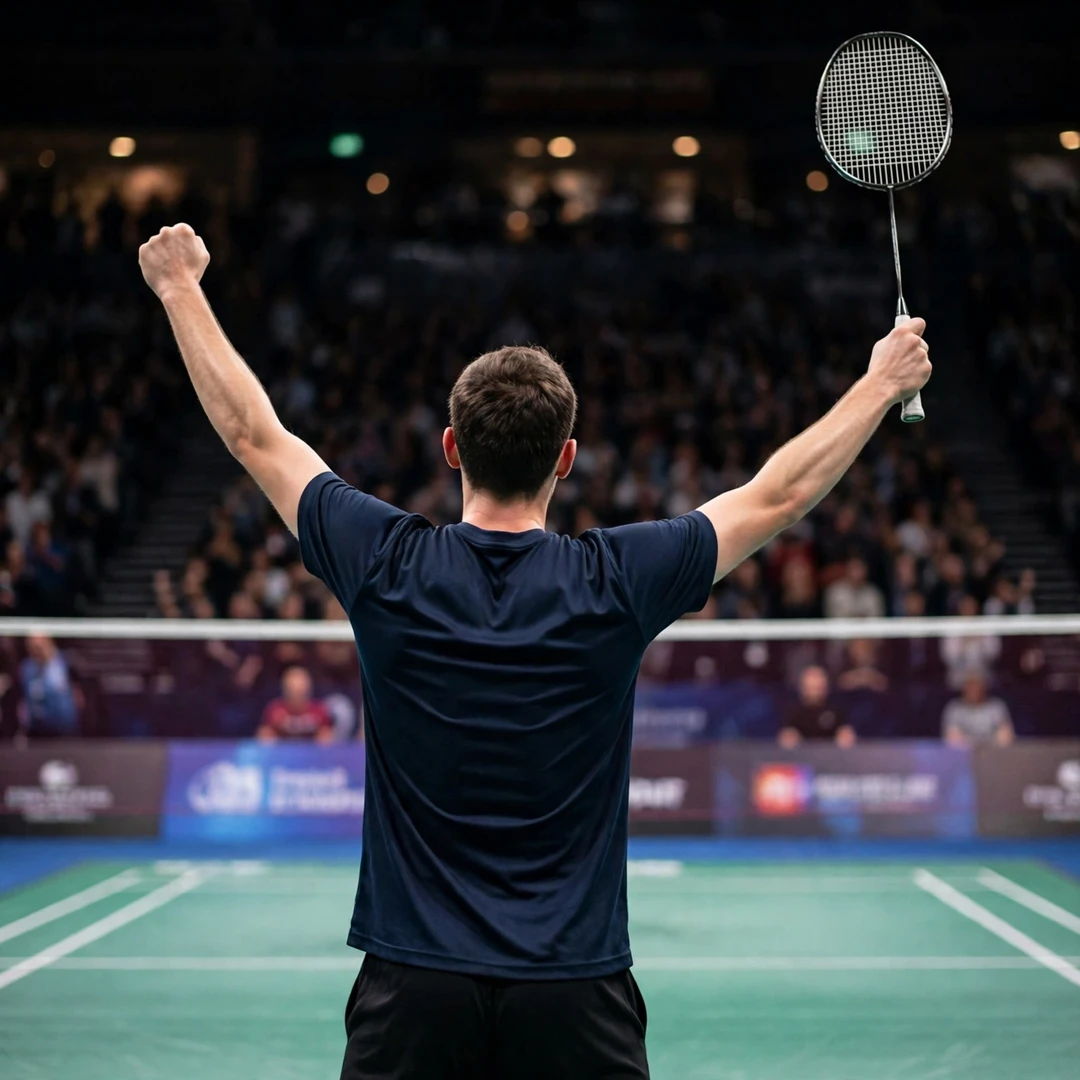 Mads Christophersen celebrating a match victory (AI-generated) Mads Christophersen celebrating a match victory (AI-generated)