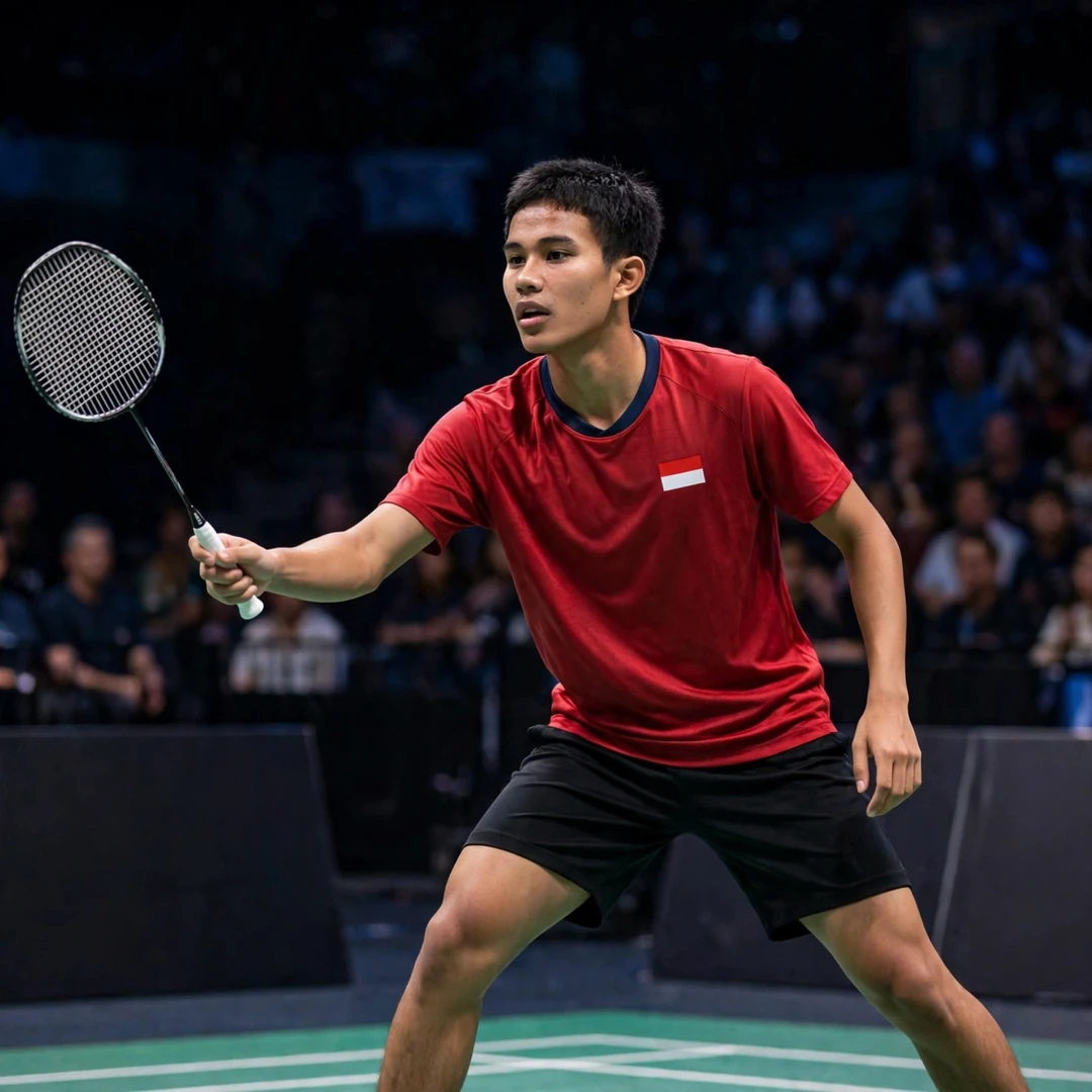 Muhamad Yusuf celebrating Asian Games team gold with Indonesia (AI-generated) Muhamad Yusuf celebrating Asian Games team gold with Indonesia (AI-generated)