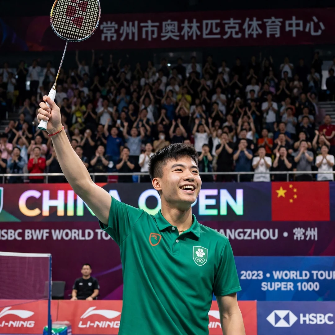 Nhat Nguyen China Open 2026 Super 1000 quarter-final Nhat Nguyen celebrating his historic China Open 2026 run in Changzhou (AI-generated)
