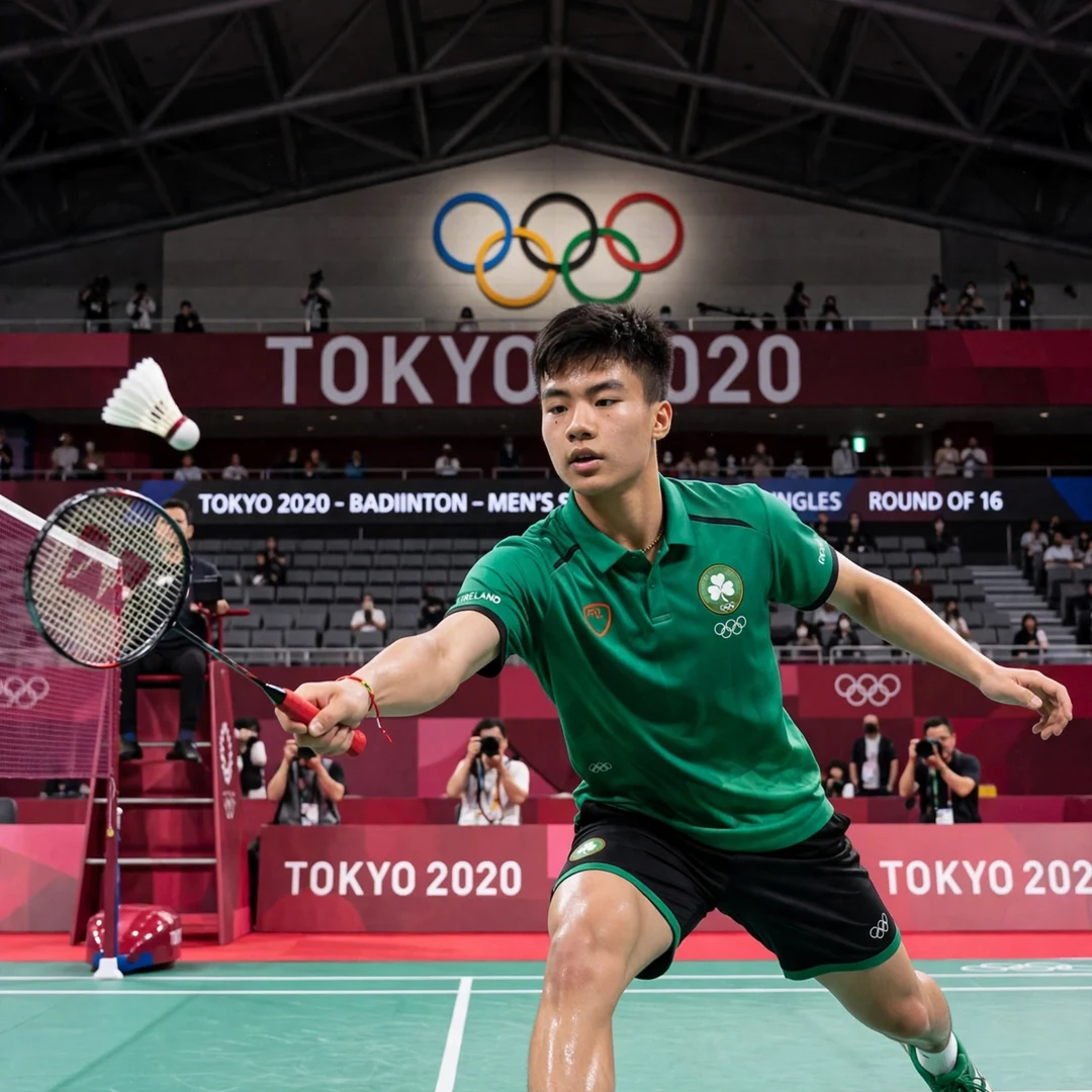 Nhat Nguyen Tokyo 2020 Olympic Games debut Nhat Nguyen in action on his Olympic debut at Tokyo 2020 (AI-generated)