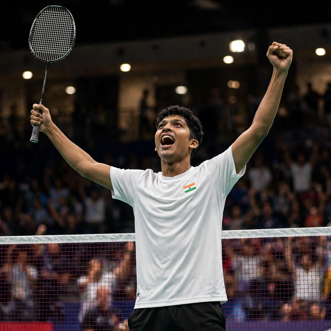 Pranay Shettigar celebrating a victory (AI-generated) Pranay Shettigar celebrating a victory (AI-generated)
