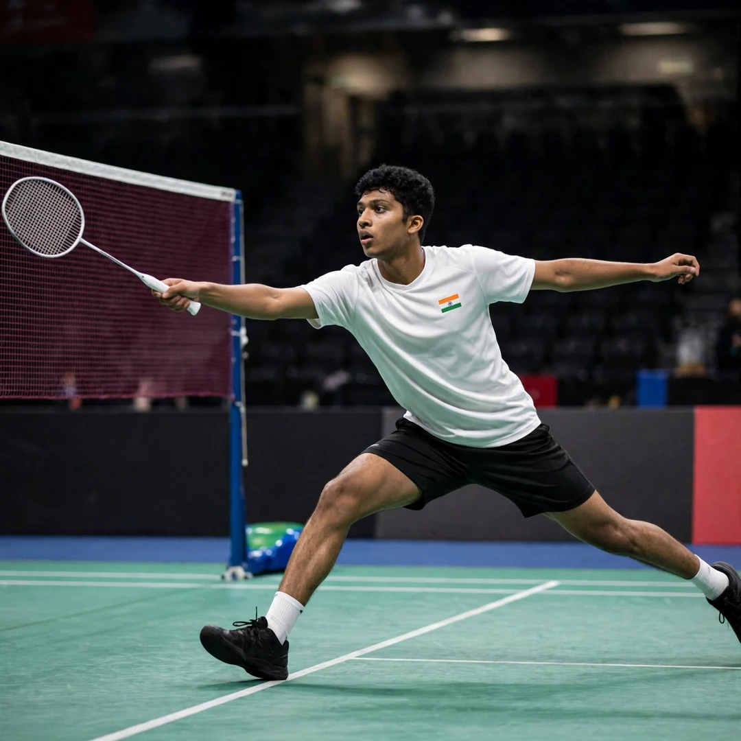 Pranay Shettigar playing at the Denmark Challenge 2026, where he reached the quarter-finals (AI-generated) Pranay Shettigar playing at the Denmark Challenge 2026, where he reached the quarter-finals (AI-generated)
