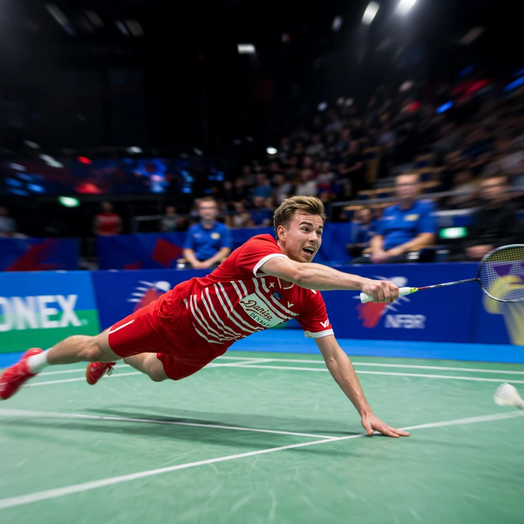 Rasmus Gemke relentless defensive retrieving Rasmus Gemke diving for a defensive return (AI-generated)