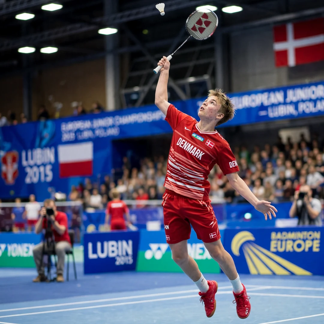 Rasmus Gemke junior career European Junior Championships 2015 Young Rasmus Gemke in action at the 2015 European Junior Championships in Lubin (AI-generated)