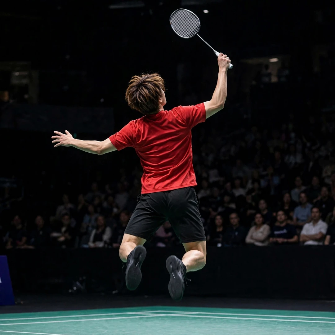 Riku Hatano hitting a jump smash (AI-generated) Riku Hatano hitting a jump smash (AI-generated)