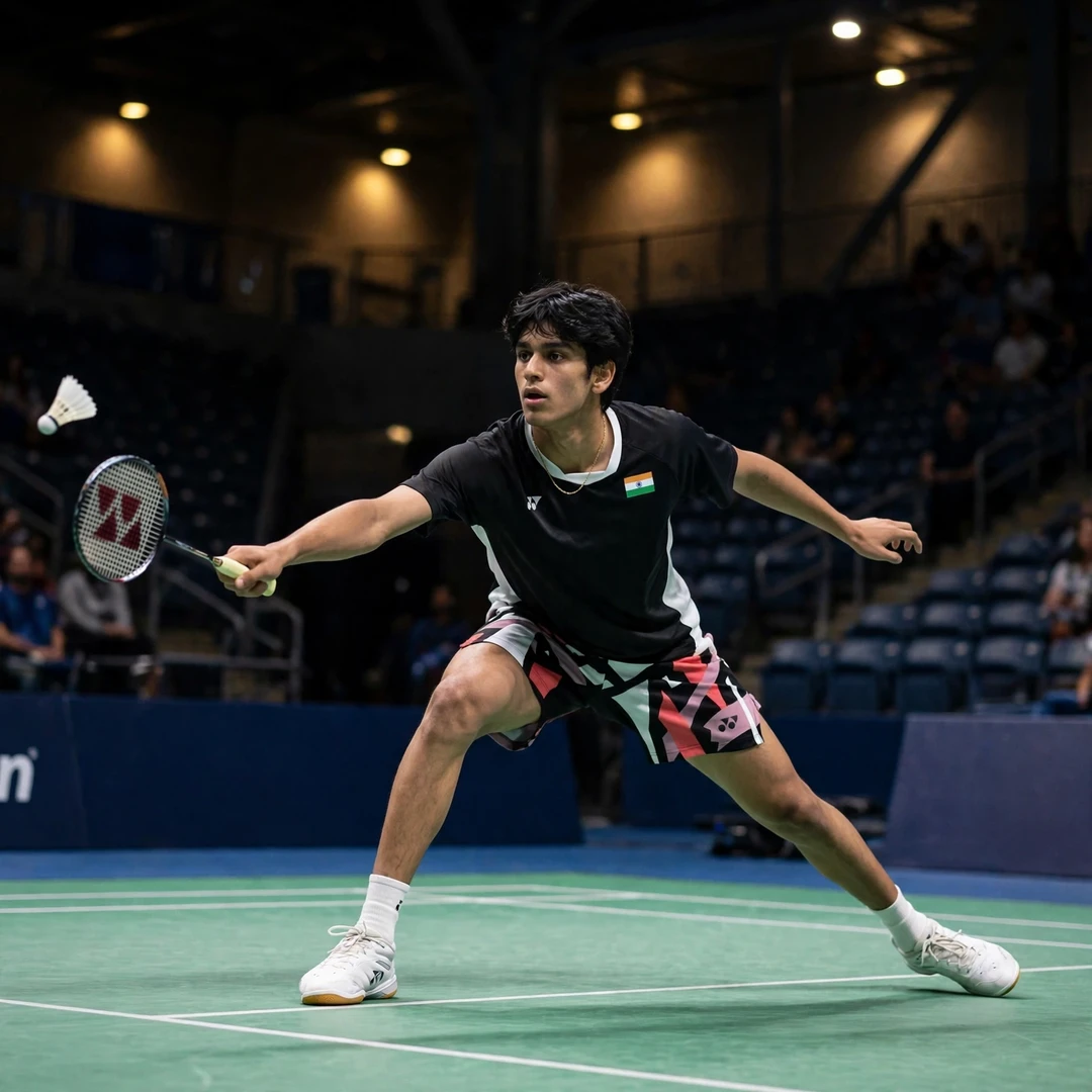 Rounak Chouhan US Open 2026 Rounak Chouhan playing a forehand drive at the 2026 US Open in California (AI-generated)