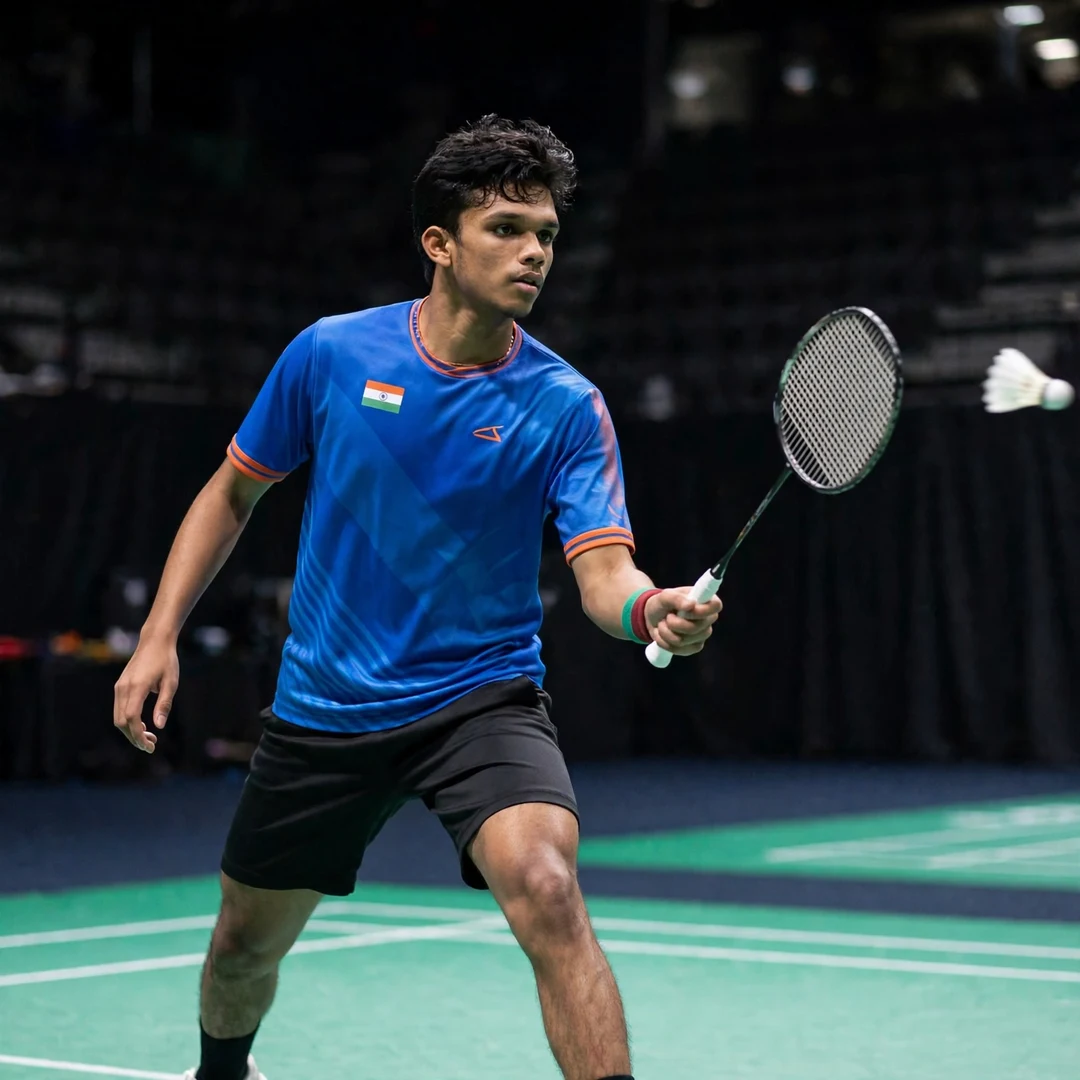 S. Sankar Muthusamy Subramanian Backhand S. Sankar Muthusamy Subramanian playing a left-handed backhand drive (AI-generated)