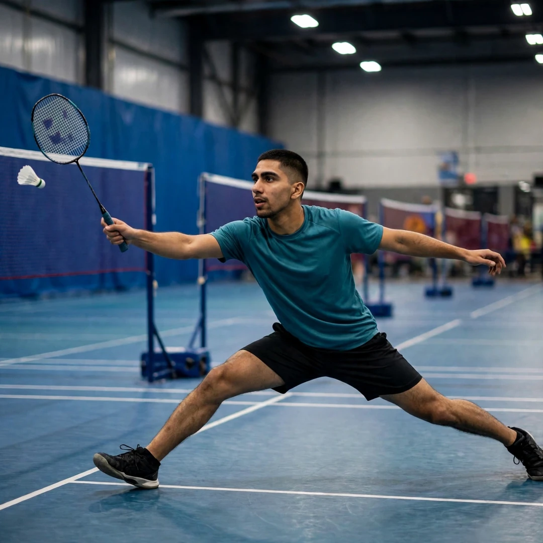 Shashwat Dalal stretched out on the backhand side (AI-generated) Shashwat Dalal stretched out on the backhand side (AI-generated)