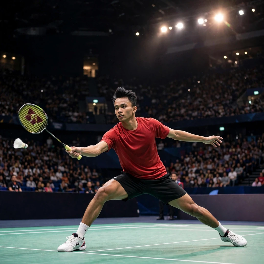 Sholeh Aidil mid-rally in the Vietnam Open 2026 final (AI-generated) Sholeh Aidil mid-rally in the Vietnam Open 2026 final (AI-generated)
