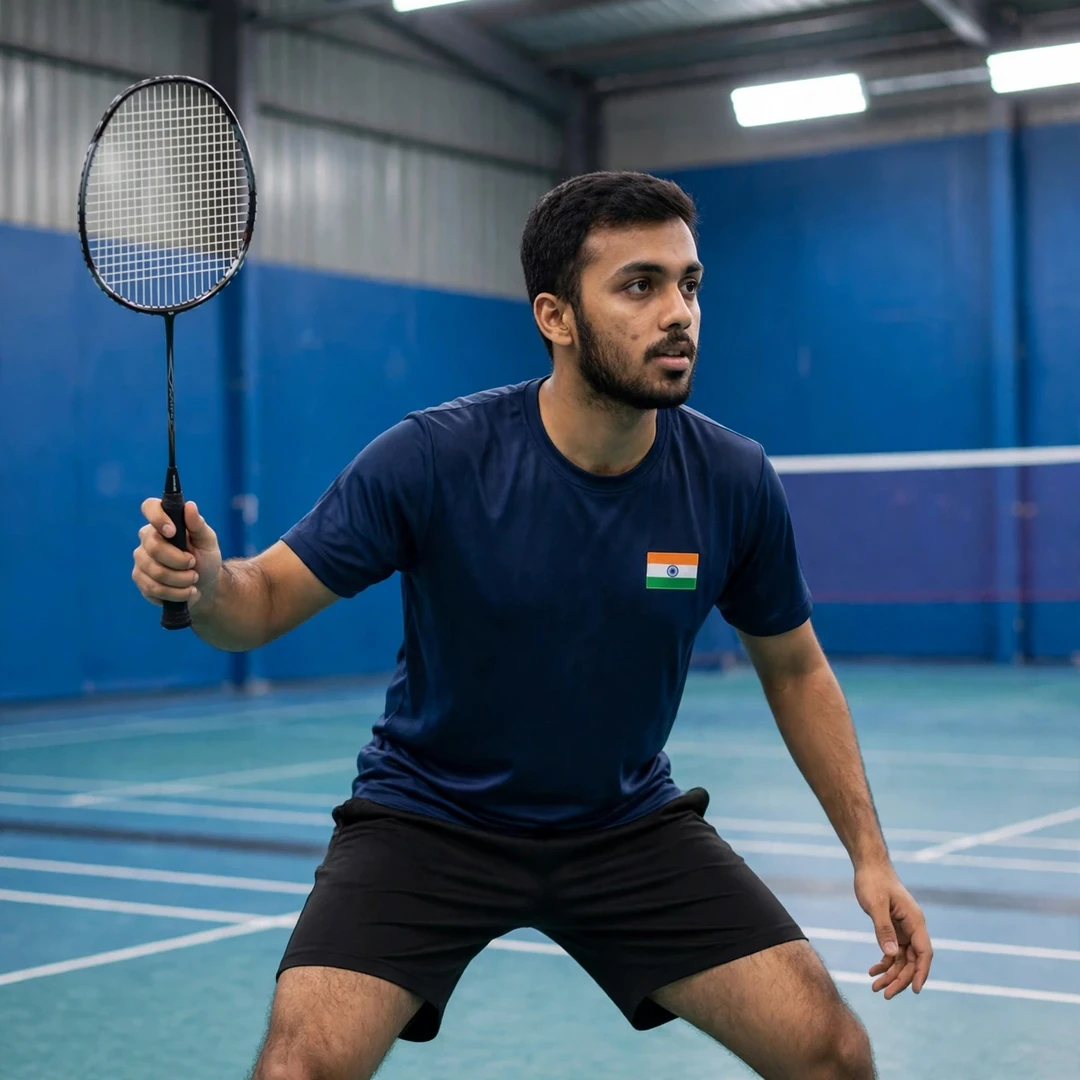 Siddhanth Gupta lunging at the net during India's Asian Games selection trials (AI-generated) Siddhanth Gupta lunging at the net during India's Asian Games selection trials (AI-generated)