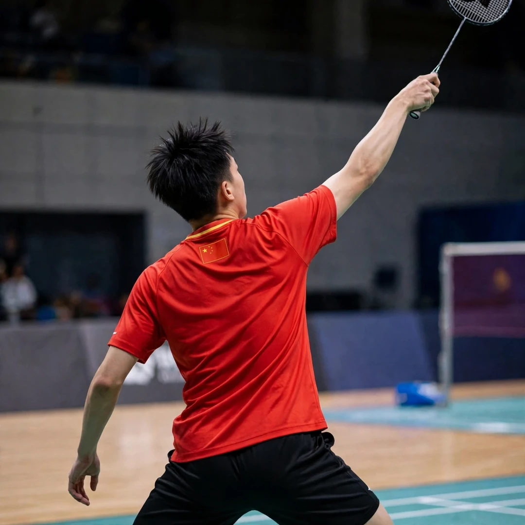 Sun Chao stretched out on the backhand side (AI-generated) Sun Chao stretched out on the backhand side (AI-generated)
