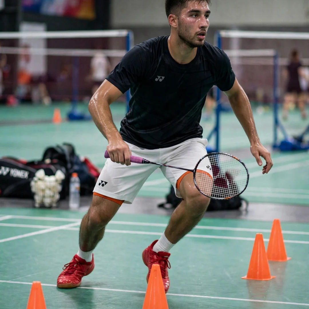 Toma Junior Popov footwork training session Toma Junior Popov in intense training (AI-generated)