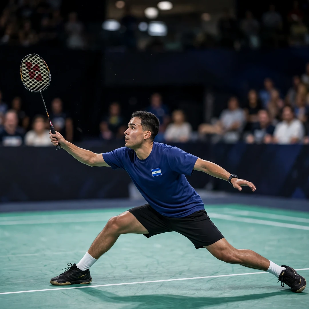 Uriel Francisco Canjura stretched out on the backhand side (AI-generated) Uriel Francisco Canjura stretched out on the backhand side (AI-generated)
