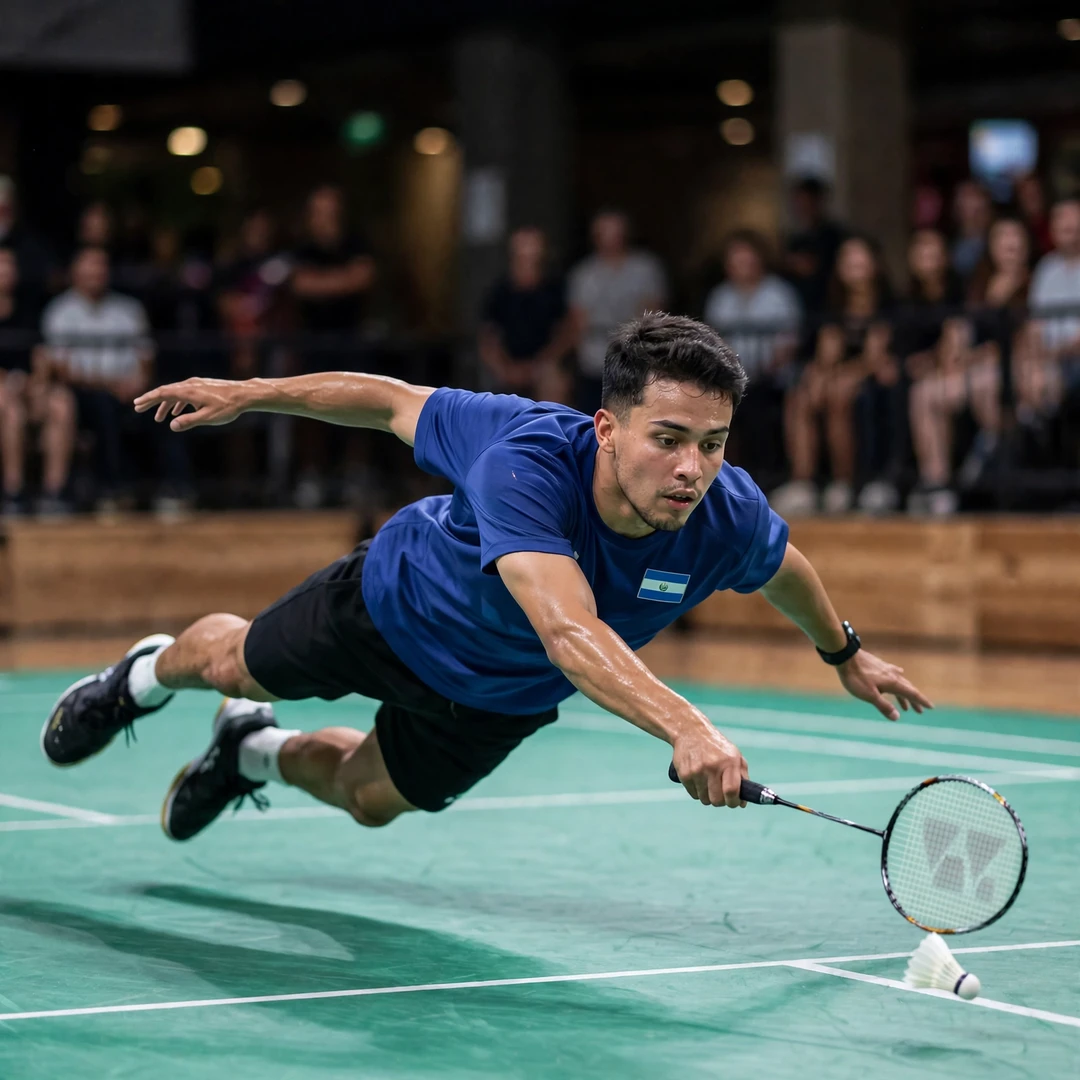 Uriel Francisco Canjura in a Pan Am Championships final (AI-generated) Uriel Francisco Canjura in a Pan Am Championships final (AI-generated)