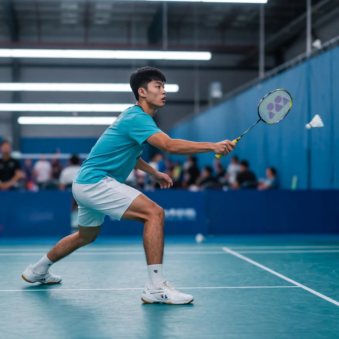 Wang Yu-Kai playing a forehand drive (AI-generated) Wang Yu-Kai playing a forehand drive (AI-generated)