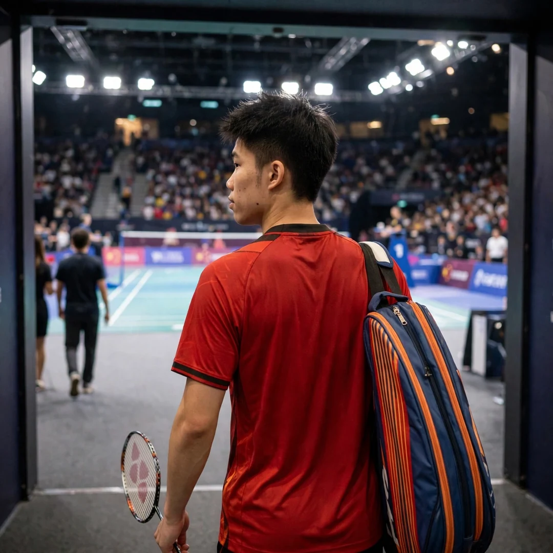 Weng Hong Yang Korea Open 2022 breakthrough title Weng Hong Yang walking onto court for the 2022 Korea Open final (AI-generated)