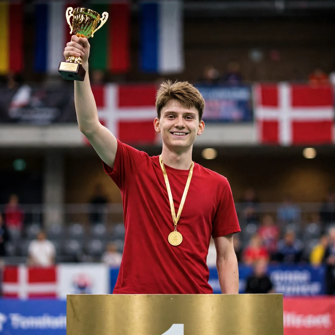 William Bøgebjerg on the podium at the Polish International 2025 in Kraków (AI-generated) William Bøgebjerg on the podium at the Polish International 2025 in Kraków (AI-generated)
