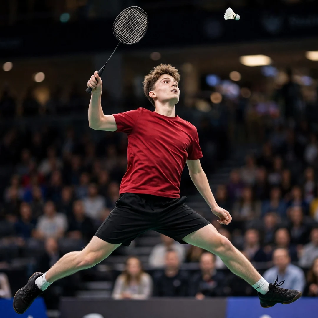 William Bøgebjerg hitting a jump smash (AI-generated) William Bøgebjerg hitting a jump smash (AI-generated)