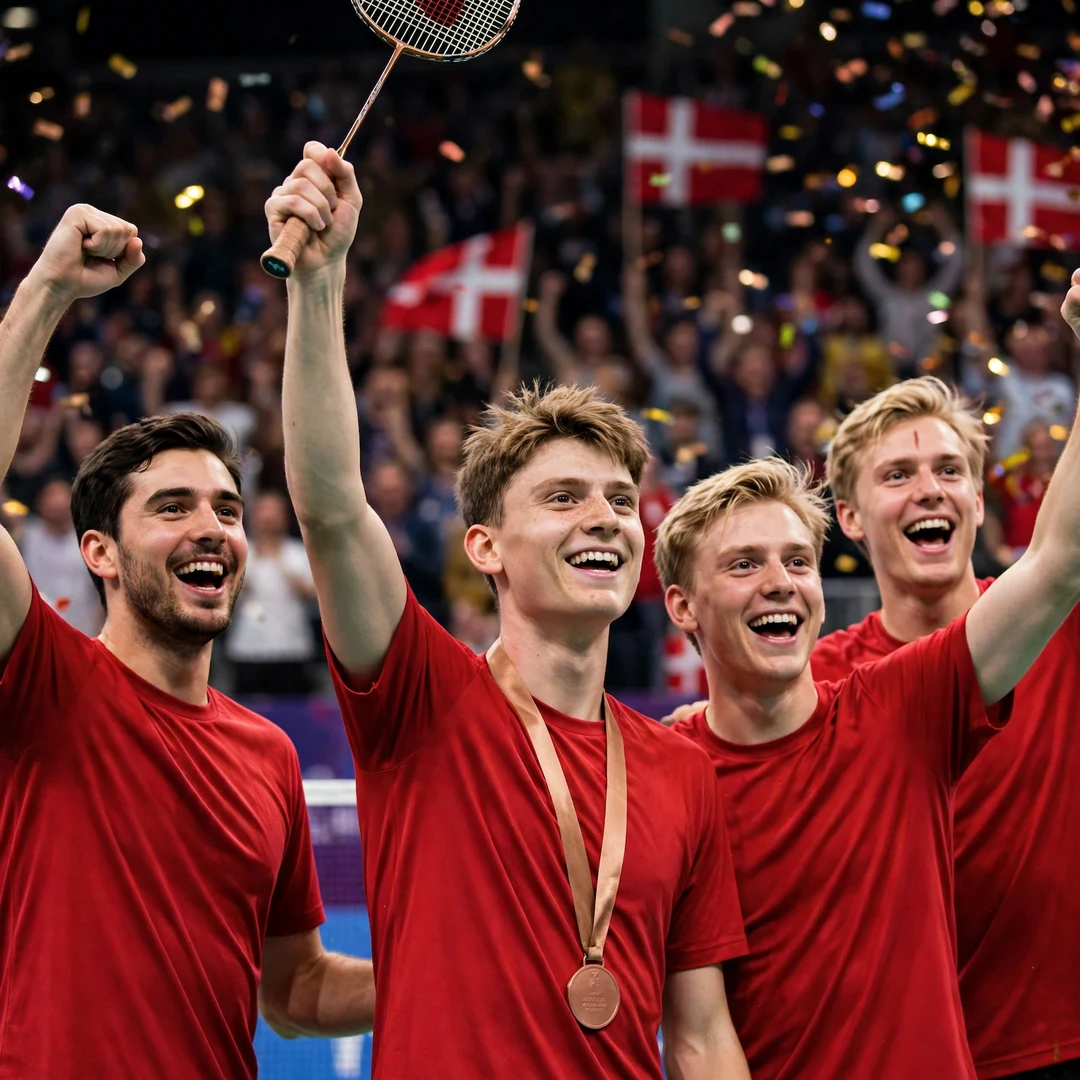 William Bøgebjerg with the Denmark squad at the Thomas Cup 2026 in Horsens (AI-generated) William Bøgebjerg with the Denmark squad at the Thomas Cup 2026 in Horsens (AI-generated)