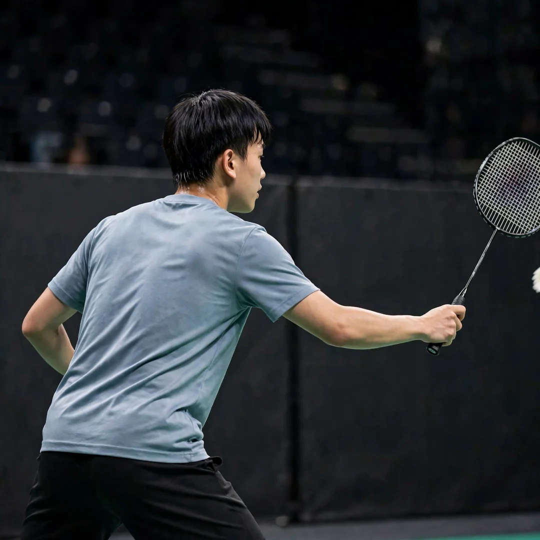 Zhe Ying Wu forehand drive back view Zhe Ying Wu playing a forehand drive, seen from behind (AI-generated)
